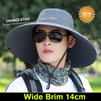 Summer Sun Protection Fishing Bucket Hat Men Breathable Mesh Camping Hiking Caps Anti-UV Bonnie Hat Man Fisherman's hat