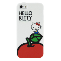 Sanrio 三麗鷗 Hello Kitty iPhone 5 蘋果甜心系列軟式保護套--中蘋果◆贈! 晶鑽套 iPhone 4 保護殼◆