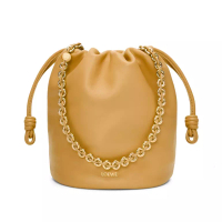 LOEWE [12.12 Dealcember] Flamenco Mellow Nappa Lambskin Purse Bucket Bag Sahara
