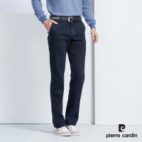 Pierre Cardin皮爾卡登 男款 彈性平口牛仔褲-深藍色(5225821-39)