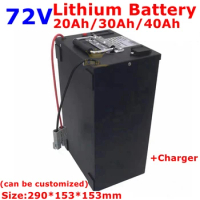 72v 20Ah 30Ah 40Ah lithium battery 50A BMS 3000w scooter tricycle +5A charger