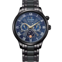 【CITIZEN 星辰】Eco-Drive  光動能 極光月相時尚大錶面男錶 禮物 手錶(AP1055-87L)