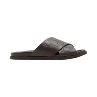 Gucci GG Embossed Slide Sandal Dark Brown 8.5 Brown