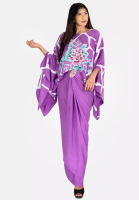 Masterpiece By Masrina Abdulla Batik Meena kaftan kurung set purple