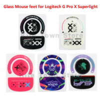 Tempered Glass Mouse feet Sticker for Logitech G Pro X Superlight Wireless Mouse Round Curved 0.8mm