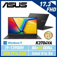 【全面升級】ASUS 華碩 Vivobook K3704VA-0052K13900H 17吋 效能筆電