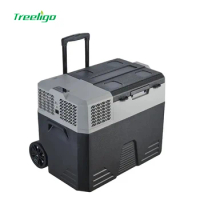 Portable DC12v 24v Compressor Mini Car Fridge Freezer Refrigerator 42 L Cooler Box For Camping Outdoor Caravan Rv