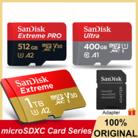 SanDisk Micro SD Card Extreme Pro microSDXC A2 UHS-I 4K Memory Cards 64G 128G 512G 1TB Ultra A1 U1 U3 C10 TF Card For Camera DJI
