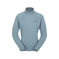 【RAB】Sonic LS Zip Wmns 長袖透氣拉鍊排汗衣 女款 堡壘灰 #QBL04