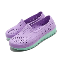 【SKECHERS】休閒鞋 H2go-Waterlillys 水鞋 女鞋 洞洞鞋 雨天必備 快速排水 中大童 紫 綠(86622LLVMT)