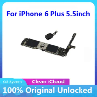 for IPhone 6 Plus 16GB 64GB 128GB Motherboard IOS System Clean Icloud Original Unlocked Main Logic Board Full Working CHIPS