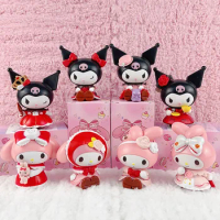 Sanrio Kuromi My Melody Rose And Baron Series Party Surprise Blind Box Desktop Car Decoration Model Christmas And Birthday Gift