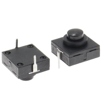 สวิตช์ปุ่มไฟฉาย, ชุด 5 ชิ้น, 1A 30V, CB-1212-112D, 2Pin, บางเฉียบ, กลางของขา, 12X12X9.4MM
