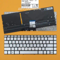 New US English QWERTY Keyboard For HP Spectre 13-ae000 13t-ae000 13-ae011dx ENVY 13-ad057nr 13-ad065nr BACKLIT , Silver