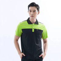 【遊遍天下】台灣製男款抗UV防曬涼感吸濕排汗機能POLO衫 綠色(M-3L)