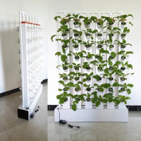 Customized Vertical Farming Hydroponics Greenhouse Aeroponic Tower 96 Holes Commercial NFT Complete Growing System