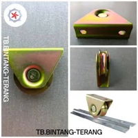 Roda Rel Besi Baja 3" Inch Model U Groove Untuk Gerbang Pagar Rumah