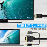 Cáp chuyển đổi VGA sang HDMI của nhà sản xuất Jinghua kèm âm thanh và nguồn điện, cáp HD VGA sang HD