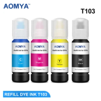 T103 103 Refill Dye Ink For Epson Eco Tank L1110 L3100 L3110 L3111 L3116 L3150 L3151 L3156 L3160 5190 Desktop Printer