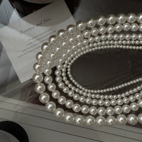 S925 sterling silver Korean style niche design high-luster pearl necklace, Korean minimalist blogger