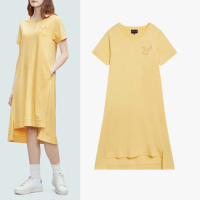 【agnes b.】sport b. 女裝 Dino 刺繡連身裙(黃色)