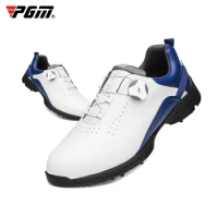 Brand PGM Size 39-45 Mens Leather Golfer Sneakers Athletics Golf Turf Male Walking Shoes with Quick Konb Nail Less Comfort Wear