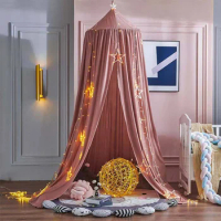 Baby Bed Mosquito Net Crib Protectors Baby Cribs Canopy Kids Cotton Hanging Dome Curtain Play Tent Children Room Decoration