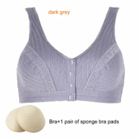 Front open and close bra Mastectomy bra pocket silicone breast8222