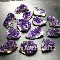 Natural Amethyst Quartz Geode Crystal Wand Point Healing Mineral Stone Rock Home Decor 90-400g Magic Stone