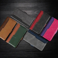 Leather Cover Flip Case For OPPO Realme 3 5 6 C3 C11 C15 V5 Realme X7 X50 Pro Card Slot Hit Color Phone Case holder