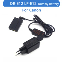 QC 3.0 Charger LP-E12 LP E12 Dummy Battery DR-E12 DC Coupler USB Adapter Power Cable for Canon EOS M2 M10 M50 M100 M200 Camera