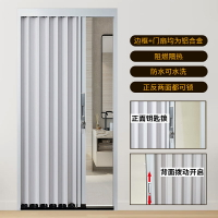 鋁合金折疊門隱形帶鎖推拉門拆疊門隔斷門伸縮門衛生間廚房商鋪門【訂做尺寸】