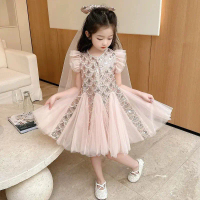 (AKF) gaun mermaid sequin rempel tile + jepit pita tile panjang