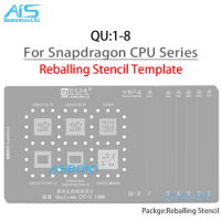 QU1-8 BGA Reballing Stencil For Qualcomm snapdragon 888 865 750G 765G 845 660 670 All series A full range CPU RAM Tin Net Repair
