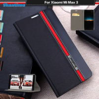 PU Leather Phone Case For Xiaomi Mi Max 3 Case For Xiaomi Mi Max 3 Business Case TPU Silicone Back Cover