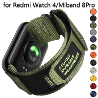 093-Magic Tape Nylon Loop Sport Strap for Xiaomi Mi Band 8Pro Redmi Watch4