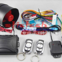 by DHL or Fedex 10pcs 12V Car Alarm System One Way Vehicle Burglar Alarm Security Protection System with 2 Remote Control