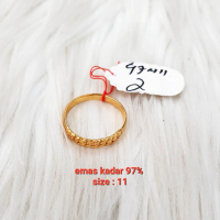 cincin setengah rantai emas kadar 97% berat 2gram size : 11