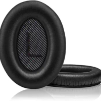 Replacement Ear Cushions for Bose Quiet Comfort 35 (QC35) and QuietComfort 35 II (QC35 II) Headphones. Complete with QC35 Shaped