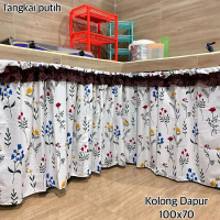 GORDEN KOLONG DAPUR motif bunga putih