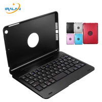 2018 new arrival Wireless Bluetooth Keyboard cover For iPad Mini 1 2 3 Full Body Protective Portable Case With Stand +film+pen