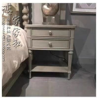 床頭櫃 r家具莫里印象美家床頭 美式實木雕刻三抽床邊