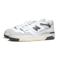 NEW BALANCE 休閒鞋 NB 550 白灰黑 皮革 復古 女 BB550GWB