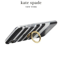 【kate spade】 黑桃logo手機指環-晶鑽黑 國際時尚精品 總代理正品