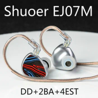 LETSHUOER EJ07M Electrostatic DD+2BA+4EST Sonion Seven Hybrid Driver HiFi In-Ear Earphones IEMs Monitor Audiophile OCC QDC Cable