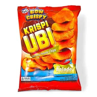 KOBE BON CRISPY KRISPI UBI [1 RENTENG Isi 10 x 20g] - Makanan Ringan Snack Cemilan Keripik Ubi Rasa 