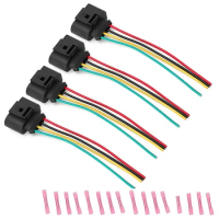 4 Pack Ignition Coil Connector Plug Harness for P at A4 1.8T, 2.0T, 2.5L, 3.2L, 4.2L Ignition Coil Harness