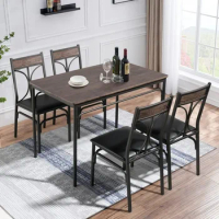 Dining Table Set, Breakfast Nook, Small Space, Dining Tables for 4, 5 Piece Kitchen Room Dining Table Set