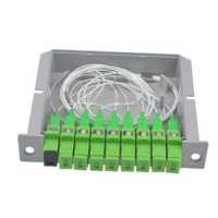 SC APC PLC 1X8 splitter Fiber Optical Box FTTH PLC Splitter box with 1X8 Planar waveguide type Optical splitter Free shipping