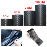 3D Carbon Fiber Bicycle Car Stickers MTB Road Bike Frame Protection Sticker Tapes Auto Door Sill Side Mirror Anti Scratch Tape